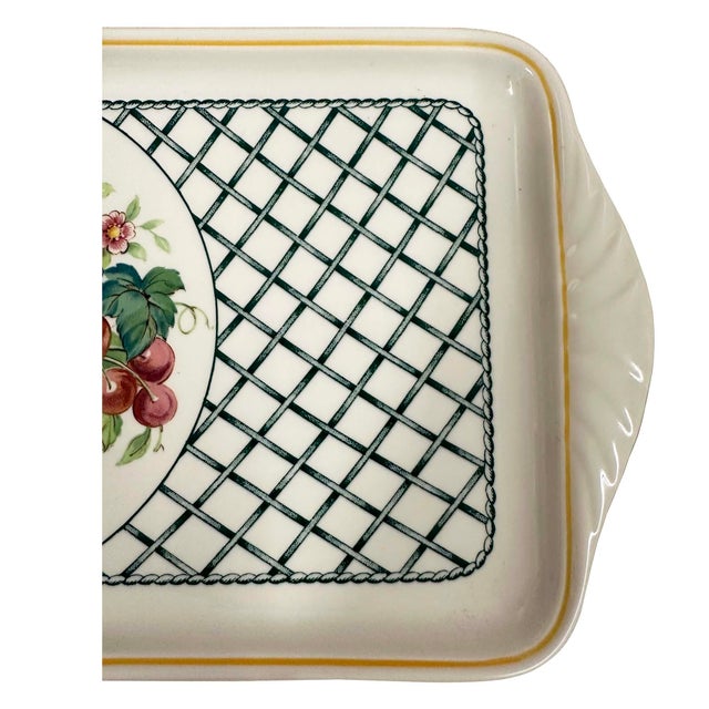 Vintate Villeroy & Boch "Basket" Large Sandwich Tray, Germany For Sale In Los Angeles - Image 6 of 10