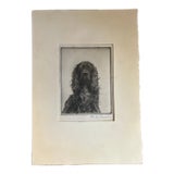 1950’s Original Rita Swann Cocker Spaniel Dog Etching Signed For Sale