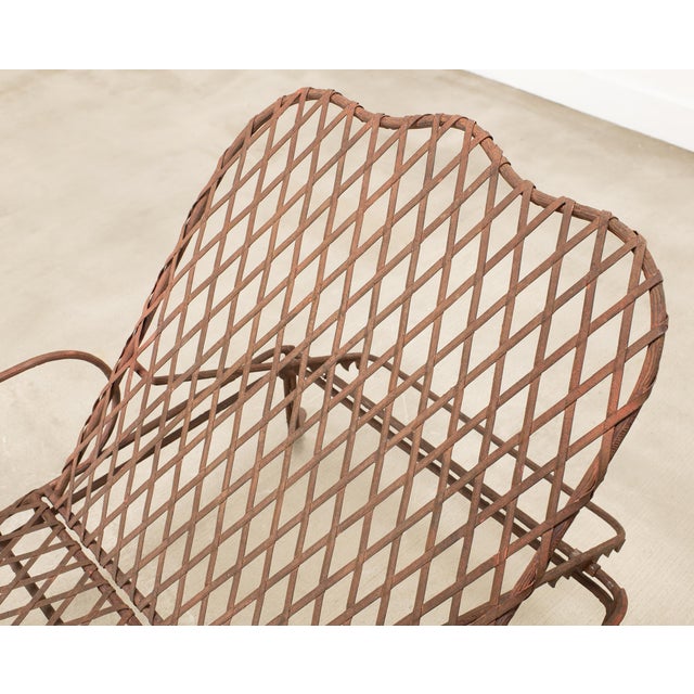 Rose Tarlow Melrose House Twig Iron Garden Chaise Lounge For Sale - Image 12 of 18