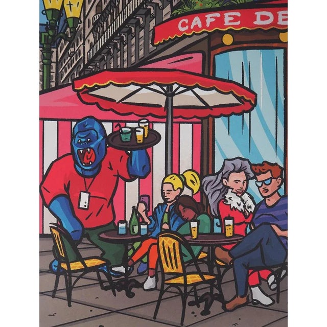 Richard Orlinski, Café De Paris, Signed Digigraph For Sale - Image 4 of 8