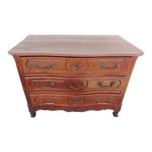 Antique French Walnut Serpentine Fronted Commode
