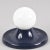 Flos Mid-Century Italian Blue Metal Light Ball Sconce by Achille Castiglioni for Flos, 1960s For Sale - Image 4 of 18