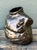 Late 20th Century Vintage Boho Metallic Glazed Ceramic Torso Vase For Sale - Image 5 of 8