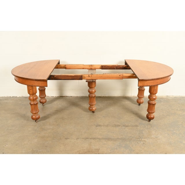 R. J. Horner Style Antique Victorian Carved Oak Extension Dining Table, Circa 1890s For Sale In South Bend - Image 6 of 15