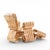 Wood Frank Gehry for Knoll Mid Century Power Play Chair and Ottoman For Sale - Image 7 of 11