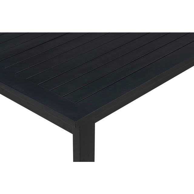 Sardinia Outdoor Aluminum Dining Table - Black For Sale In Chicago - Image 6 of 6