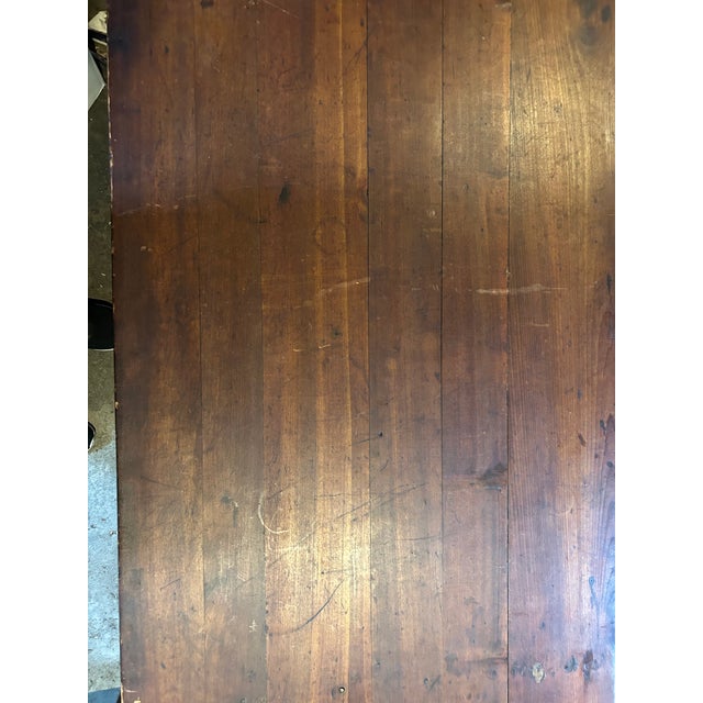 Mid 19th Century Early American Primitive Pine Tilt Top Tavern Dining Table For Sale - Image 4 of 4