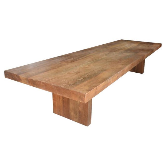 Impressive three and a half teak table handmade from recycled teak wood. It is believed that teak wood is the best wood...