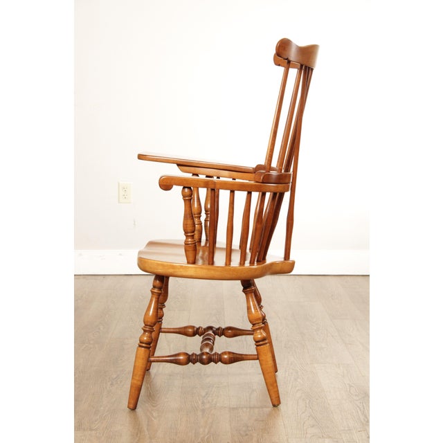 1970s Sprague Carleton Solid Maple Windsor Writing Chair Chairish