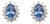 Natural Sapphire Diamond Earrings 14k White Gold 1.68 TCW Certified For Sale