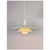 A minimalist Danish pendant lamp produced by Form-Light in the 1980s. The design features two gently curved white...