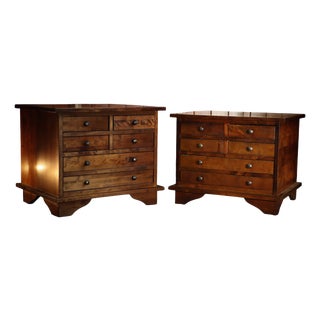 Dark Chestnut Garrat 6-Drawer Bedside Tables from Laura Ashley, 2010s, Set of 2 For Sale
