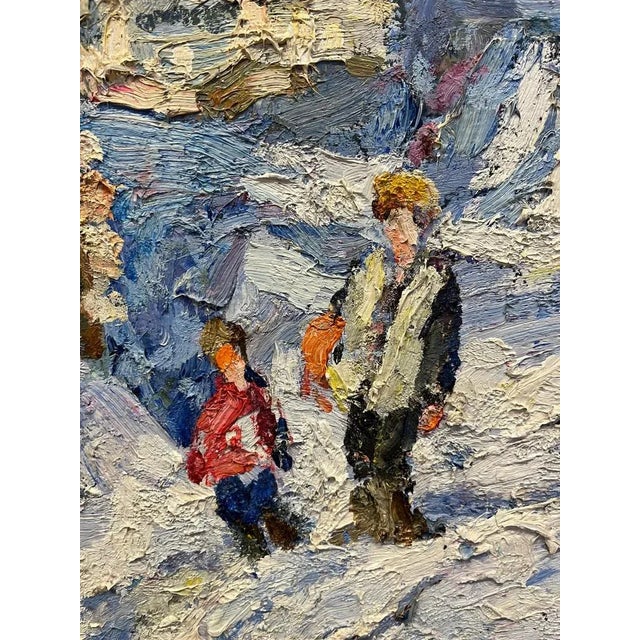 Georgij Moroz, March Sun, Mom and Son, Oil, 1998 For Sale - Image 3 of 6