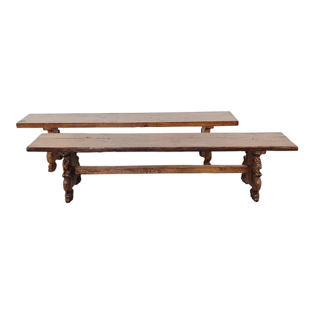 Pair of 19th-Century Continental Benches For Sale