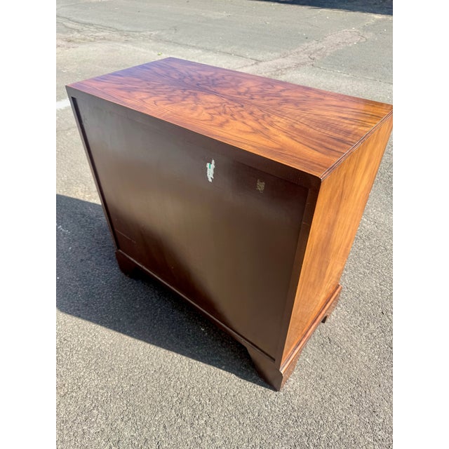 Baker 18th Century English Style Walnut Bachelor's Chest For Sale - Image 9 of 10