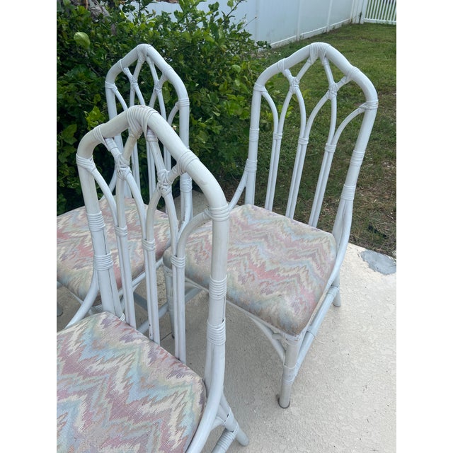 Vintage Henry Link for Lexington Rattan Cathedral Dining Chairs - Set of 6 For Sale - Image 15 of 15