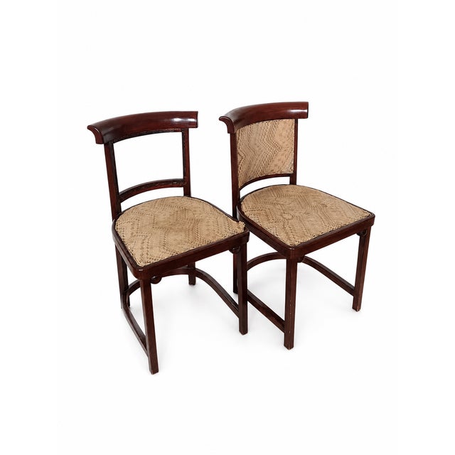 Vienna Secession Model 423 Chairs attributed to Josef Hoffmann for Jacob & Josef Kohn, 1910, Set of 2 For Sale - Image 12 of 12