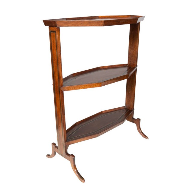 Directoire Mahogany, Ebony and Brass Inlaid Table For Sale - Image 4 of 6