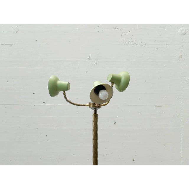 Vintage Three-Light Brass Floor Lamp, 1950s For Sale - Image 15 of 18