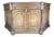 Italian Walnut Credenza With Hand-Carved Details & Grey Marble Top, Trapezoidale Circa 1850–1880 For Sale