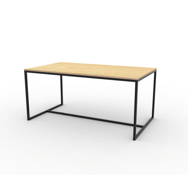 <p>The <em>Underline</em> table features a solid wood tabletop veneered with maple on top of a 22mm phenolic glued birch...