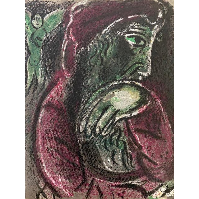 Original lithograph by Marc Chagall from The Bible of 1960 Job désespéré Unsigned 35 x 26 cm Excellent condition This...