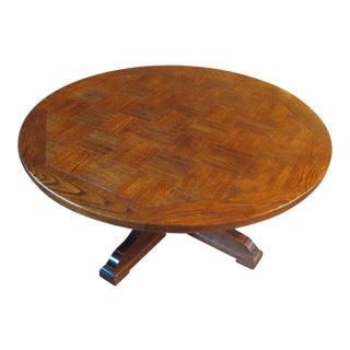 Adjustable High/Low Round Coffee/Dining Table For Sale