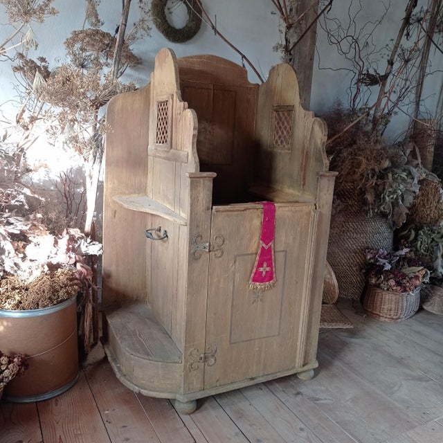 Baroque Early Baroque Cottage Church Confessional For Sale - Image 3 of 18