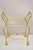 Vintage Italian Hollywood Regency Gold Gilt Iron Rope Tassel Form Vanity Bench Chair. Item features tassel form feet, iron...