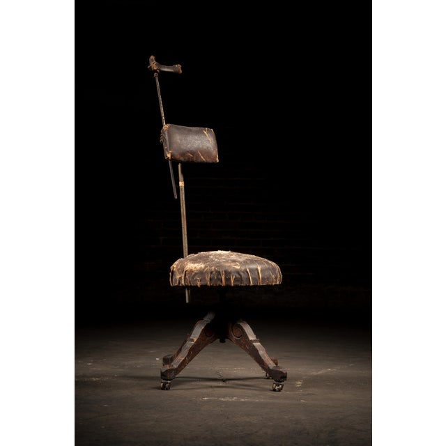 Early 20th Century Antique Adjustable Rolling Dental Chair by O. C. White For Sale - Image 5 of 12