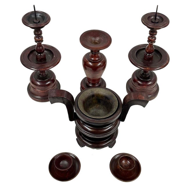 There wooden offerings set are in rituals such as worshiping the altar, practicing alchemy, and giving food. The method is...