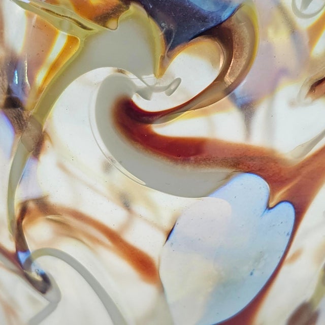 Don Richardson Carlson Art Glass Iridescent Hearts & Vines Vase 5.75" For Sale In San Francisco - Image 6 of 11