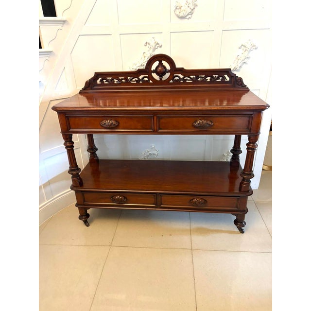 Antique English Victorian Mahogany Sideboard or Buffet Server, 1850 For Sale - Image 16 of 16