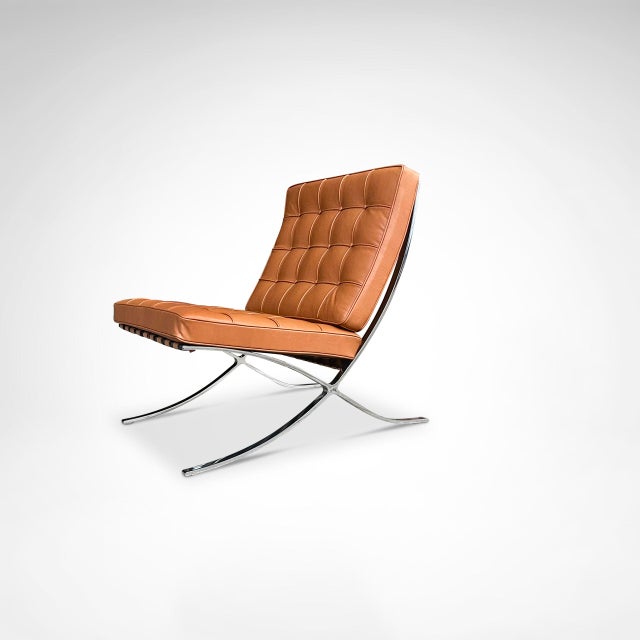 Bauhaus Barcelona MR90 Lounge Chair by Mies Van Der Rohe for Knoll, 2000s For Sale - Image 3 of 10