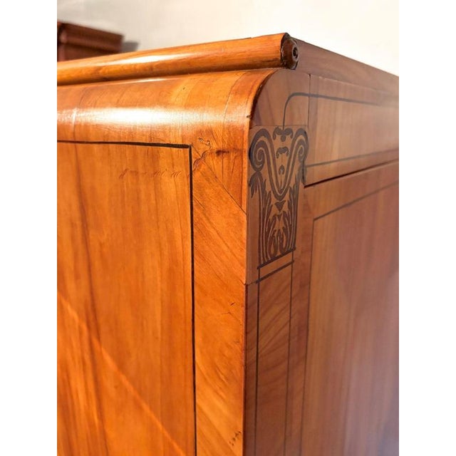 19th Century Biedermeier Cabinet in Marquetry Cherrywood, Prague, 1825 For Sale - Image 14 of 18