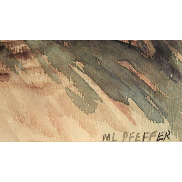 Tan Sailboats on the Beach - Seascape by M. L. Pfeffer For Sale - Image 8 of 9