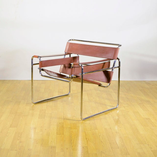 Model B3 Wassily Chair in Cognac Leather by M. Breuer for Knoll, 1940s For Sale - Image 12 of 18