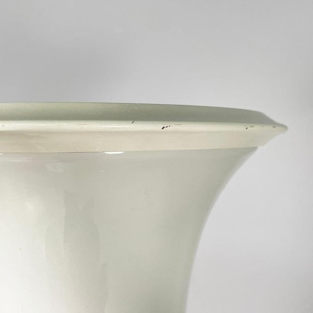 Italian Modern Opaline Glass Floor Lamp Bamboo attributed to Enrico Tronconi, 1980s For Sale - Image 13 of 18