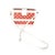 Contemporary Terracotta & White Monogram Embossed Lambskin Petite Malle For Sale - Image 3 of 8
