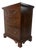Early 20th Century Chippendale Solid Mahogany 3-Drawer Nightstand For Sale