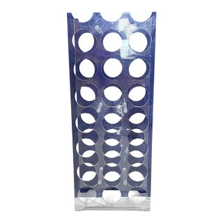Vintage Acrylic Modular Lucite Floor Wine Rack, 21 Bottles For Sale
