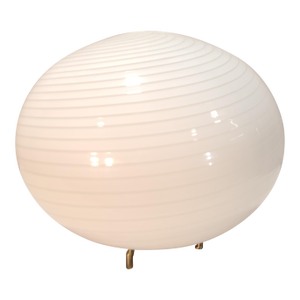 Vintage Swirl Glass Globe Table Lamp
