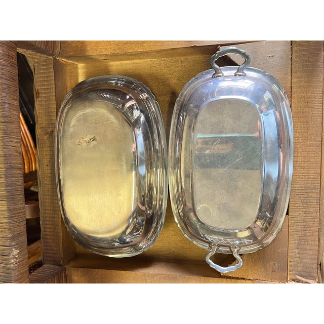 Shabby Chic Vintage Silver Reed & Barton Mayflower 5001 Covered Serving Dish For Sale - Image 3 of 8