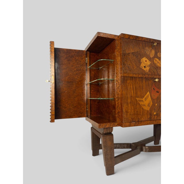 Italian Art Deco Bar Cabinet with Inlaid Doors by Colli, 1940s For Sale - Image 11 of 18