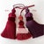 Pair of Ruby Red Key Tassels With Satin and Cut Velvet Details For Sale - Image 13 of 15
