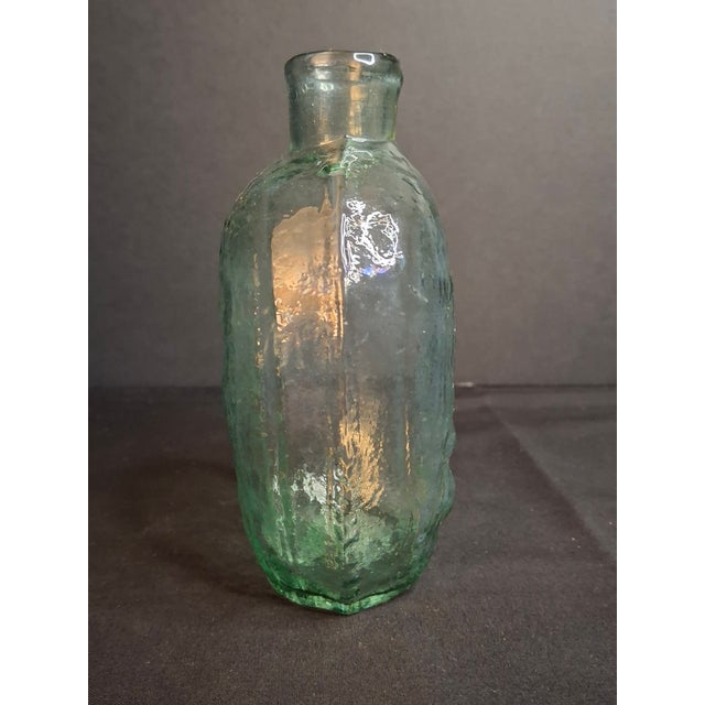 Antique Albany Glass Works Historical Flask Gi-28 Steamboat Sailboat Aqua Glass 1840s For Sale In Boston - Image 6 of 17