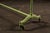 Vintage Industrial Rolling Cast Iron Pipe-Frame Garment Rack in Green For Sale - Image 9 of 9