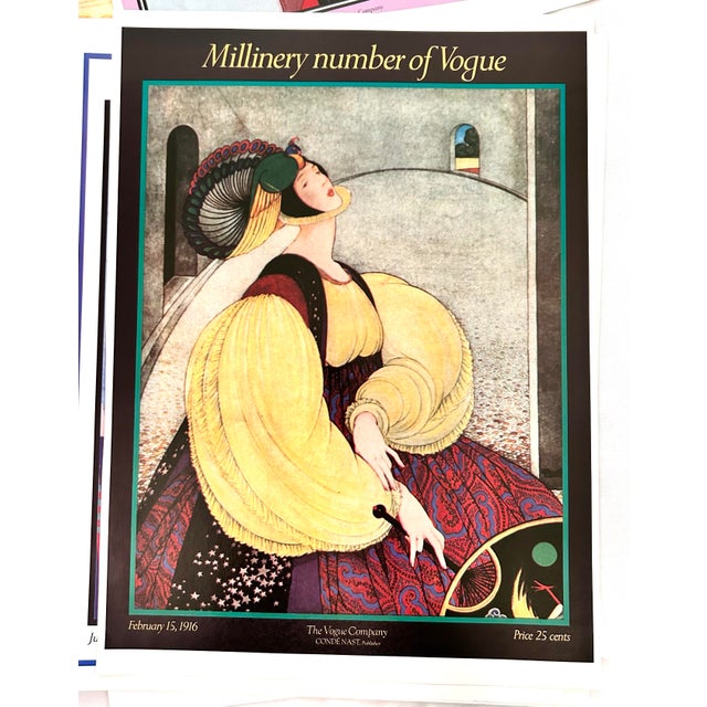 Vintage Vogue Magazine Cover Art Prints - A Large Set of 11 For Sale - Image 9 of 10