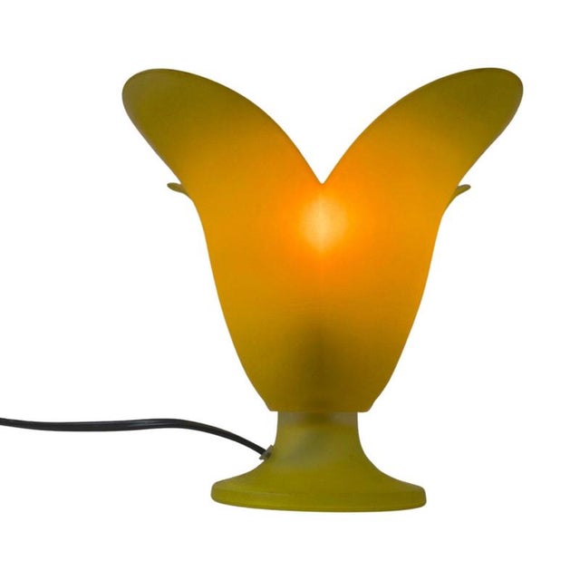 Yellow Glass Tullip Table Lamp from Vandeheg For Sale - Image 8 of 8