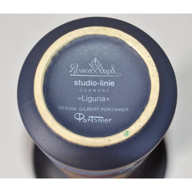 Rosenthal Porcelain Flower Vase Liguria Gilbert Portanier Studio-Linie Germany For Sale - Image 11 of 13